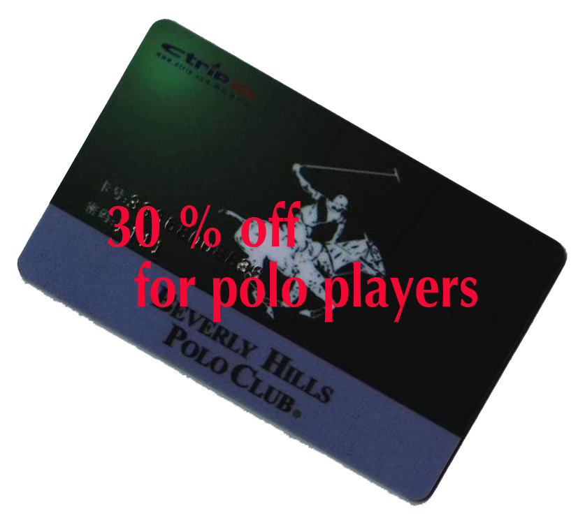30 % discount on all Polo-Club-Cards
